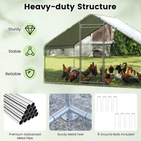 Walk-in Poultry Cage with Oxford Canopy and Hexagonal Mesh Net