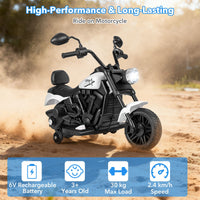 6V Battery Powered Ride on Toy with Detachable Training Wheels and Music