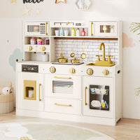 Pretend Toy Kitchen Set with Water Dispenser and Dishwasher