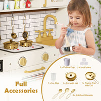Pretend Toy Kitchen Set with Water Dispenser and Dishwasher