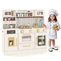 Pretend Toy Kitchen Set with Water Dispenser and Dishwasher