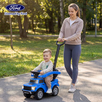 3-In-1 Toddler Push Car Licensed Ford With Ignition Sound and LED Lights