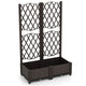 Raised Garden Bed with Trellis Double Planter Box for Climbing Plants