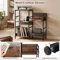 Large Record Player Table with Storage for Bedroom or Living Room