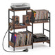 Large Record Player Table with Storage for Bedroom or Living Room