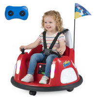 12V Kids Ride On Bumper Car with Flashing Lights and Remote Control