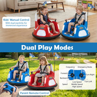 12V Kids Ride On Bumper Car with Flashing Lights and Remote Control