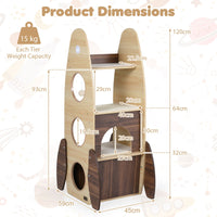 Rocket Cat Tree with 2-Storey Condo and Sisal Scratching Pad