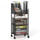 Rolling File Utility Cart with 2 Drawers and Lockable Wheels for Home Office