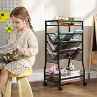 Rolling File Utility Cart with 2 Drawers and Wooden Top for Home Office