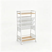 Rolling File Utility Cart with 2 Drawers and Wooden Top for Home Office
