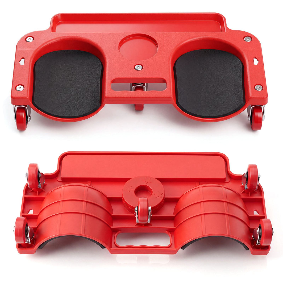 Rolling Knee Creeper with 360° Swivel Casters with Foam Cushions and Built-in Tool Trays