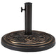 Round Umbrella Base with Adjustable Knob and Resin Material for Outdoor Use