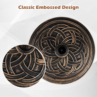 Round Umbrella Base with Adjustable Knob and Resin Material for Outdoor Use