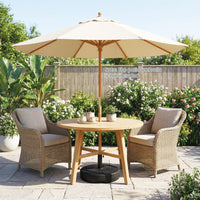 51 cm Round Patio Umbrella Base 27 KG Fillable with 2 Couplers