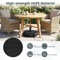 51 cm Round Patio Umbrella Base 27 KG Fillable with 2 Couplers