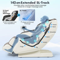 SL Track 3D Massage Chair Full Body Zero Gravity Massage Recliner with Airbags