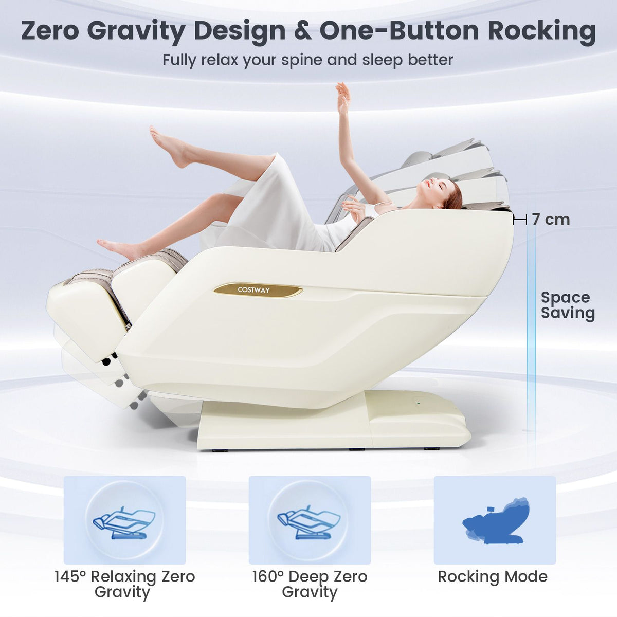 SL Track 3D Massage Chair Full Body Zero Gravity Massage Recliner with Airbags