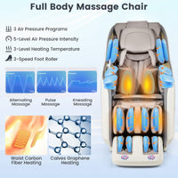 SL Track 3D Massage Chair Full Body Zero Gravity Massage Recliner with Airbags