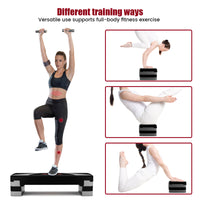 Fitness Aerobic Stepper, with 10-15-20 CM Adjustable Risers