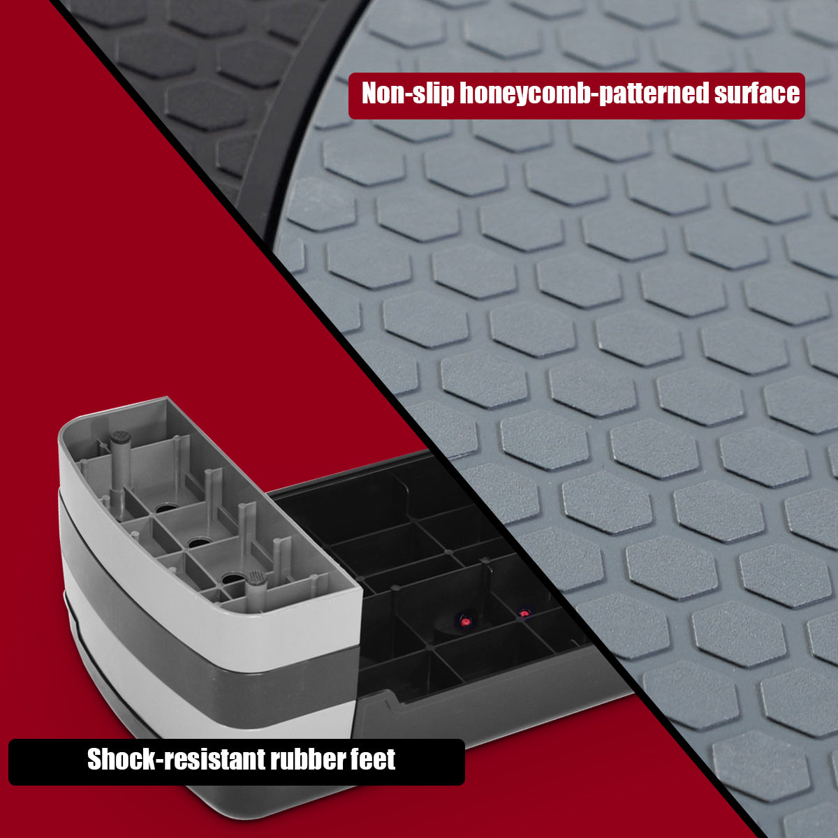 Fitness Aerobic Stepper, with 10-15-20 CM Adjustable Risers