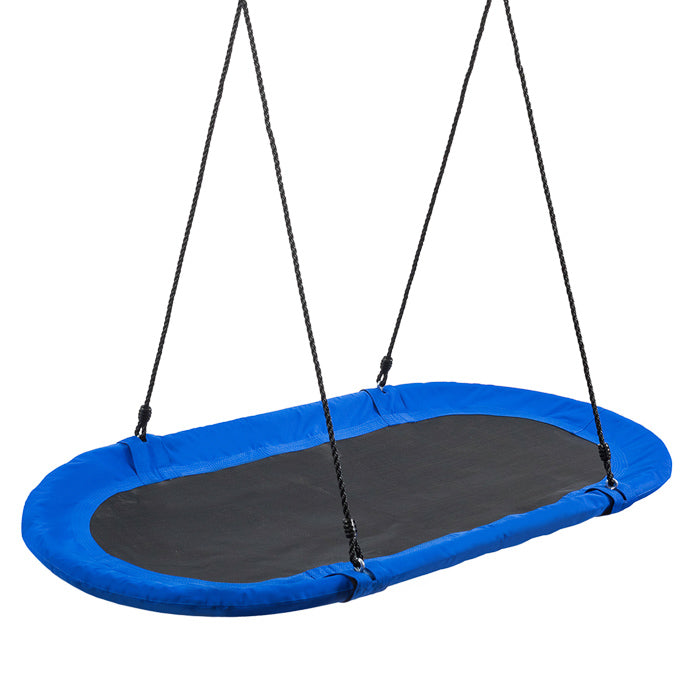 150CM/60'' Giant Platform Saucer Tree Swing Set, 300KG Weight Capacity, Outdoor Saucer Tree Swing with Adjustable Hanging Ropes