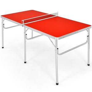 Portable Folding Table Tennis Table with 2 Paddles and Balls for Outdoor/Indoor Use