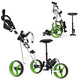 3-Wheel Folding Golf Push Cart, Multifunctional Push Pull Golf Trolley with Adjustable Handle