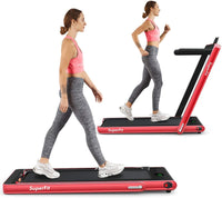 2-in-1 Walking & Running Treadmill,Folding Under Desk Walking Pad