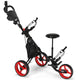 Golf Push Pull Cart, Lightweight 3 Wheels Golf Push Cart