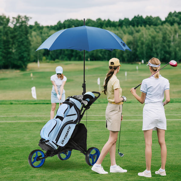 3 Wheel Golf Push Cart, Quick Folding Golf Walking Push Cart