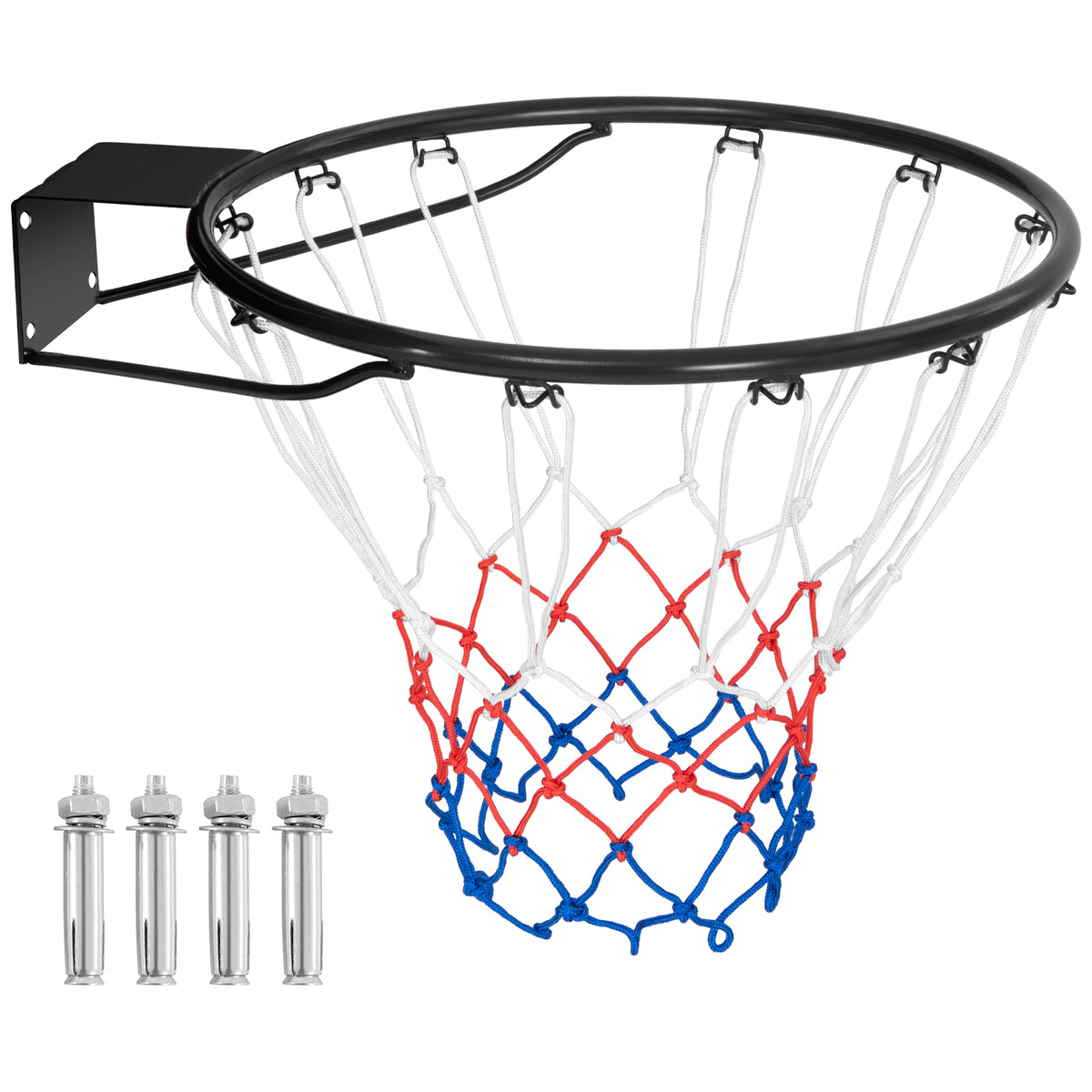 Basketball Rim Wall Door All-Weather Hanging Mounted Basketball Hoop w/ Net