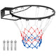 Basketball Rim Wall Door All-Weather Hanging Mounted Basketball Hoop w/ Net