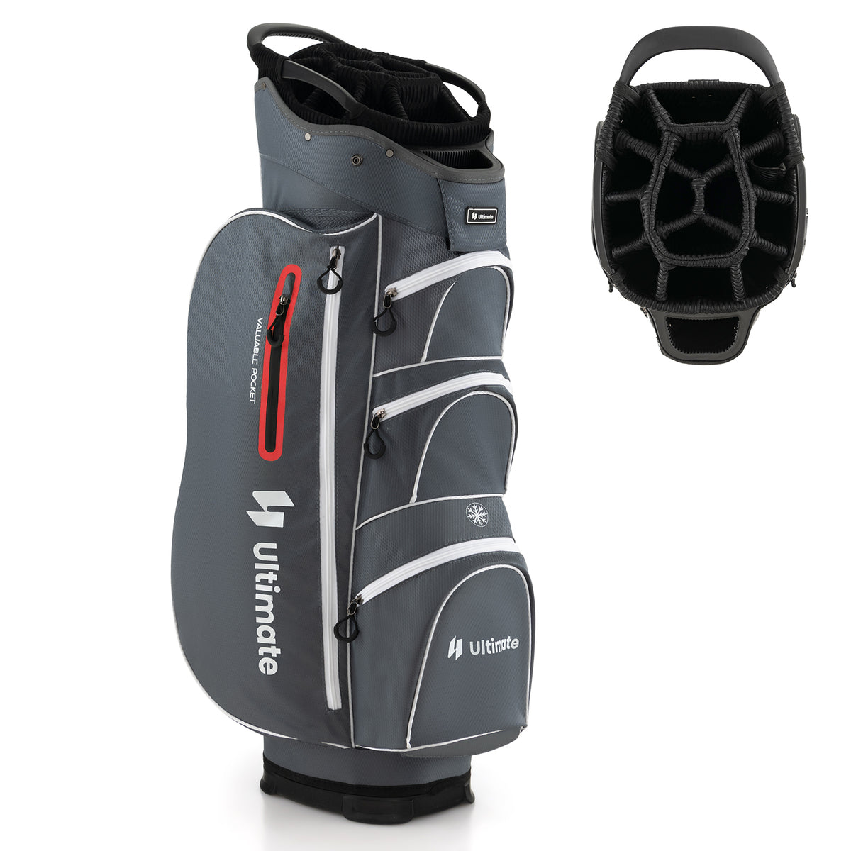 Golf Cart Bag, Golf Club Bag w/ 15 Way Top Dividers Including Individual Putter