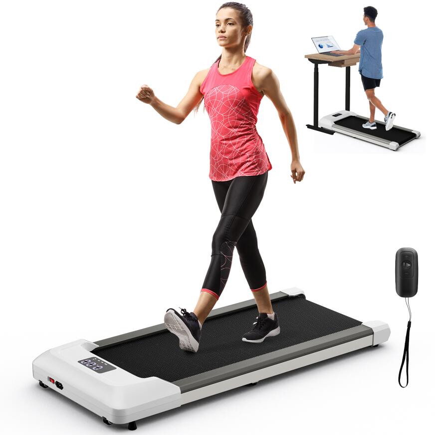 Under Desk Treadmill with 120 kg Capacity, Remote Control and LED Display