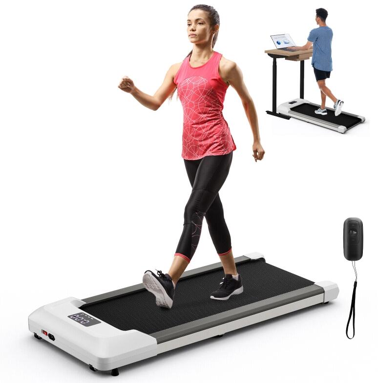 Under Desk Treadmill with 120 kg Capacity, Remote Control and LED Display