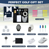 Golf Gift Set for Women with Golf Balls Golf Tees Golf Towel Golf Belt