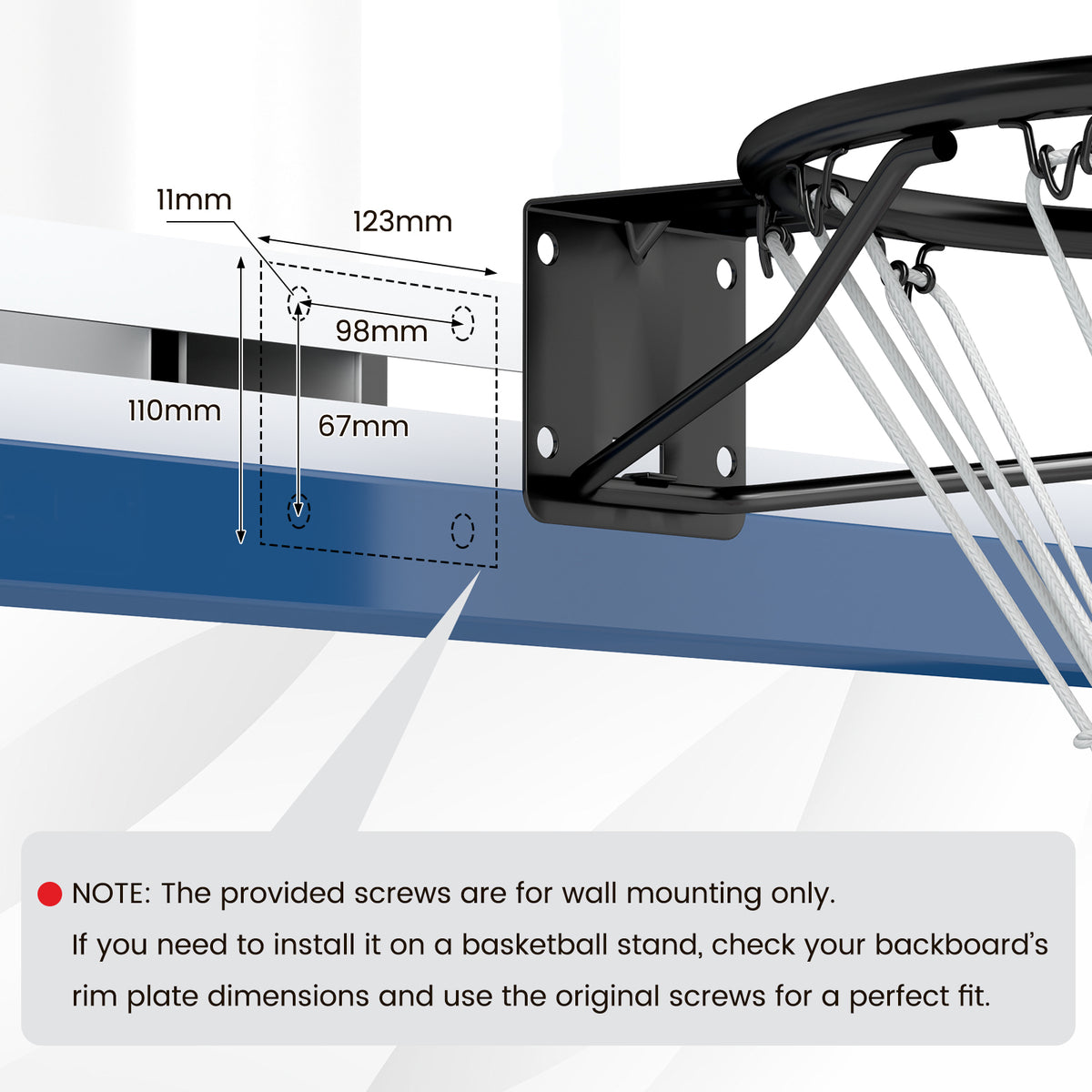 45 CM Basketball Rim Replacement