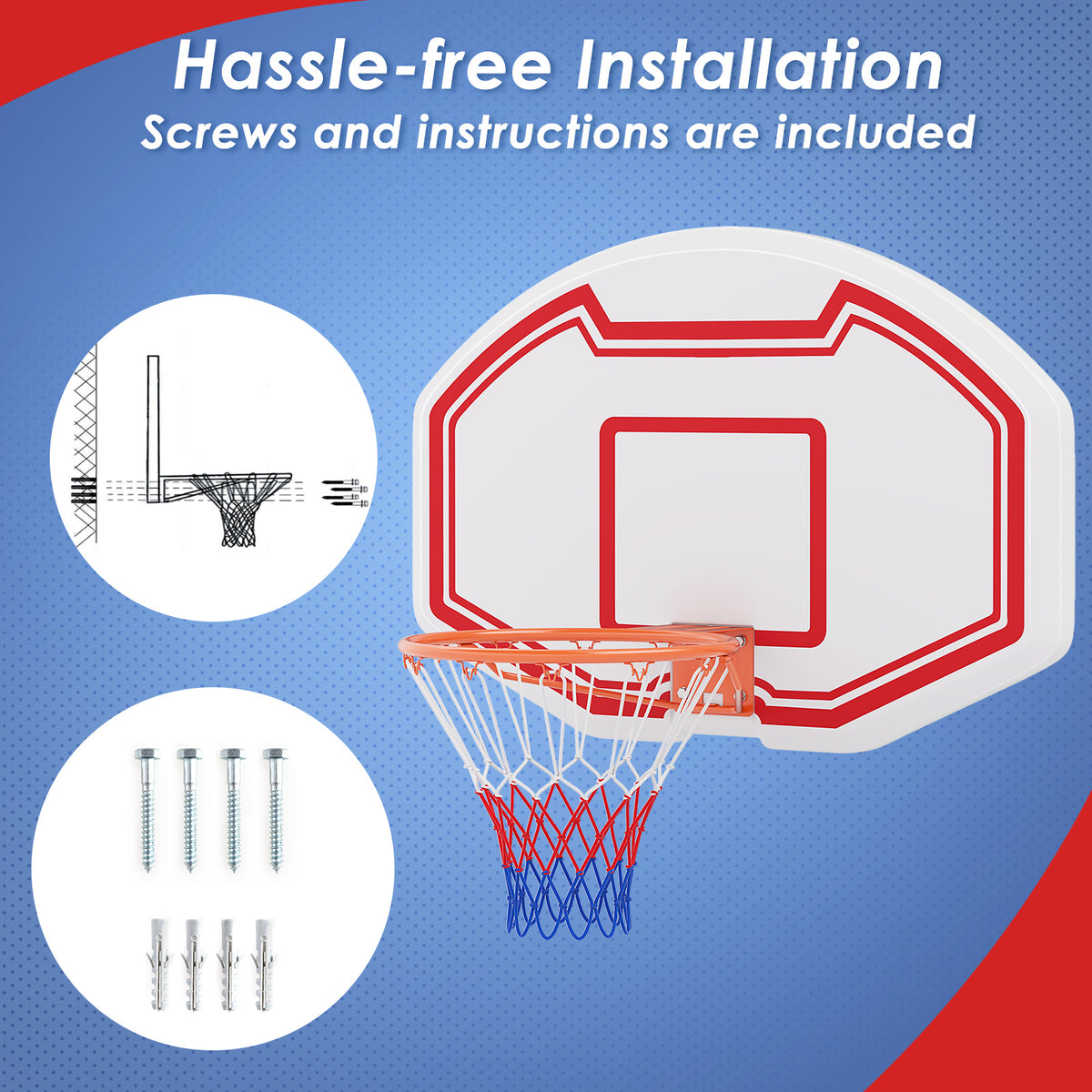Large Wall Mounted Basketball Hoop