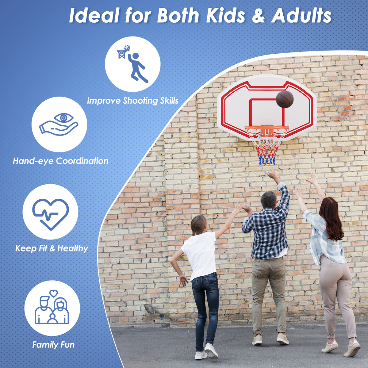 Large Wall Mounted Basketball Hoop