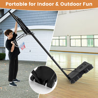 Portable Basketball Hoop with Impact Resistant Backboard and Fillable Base