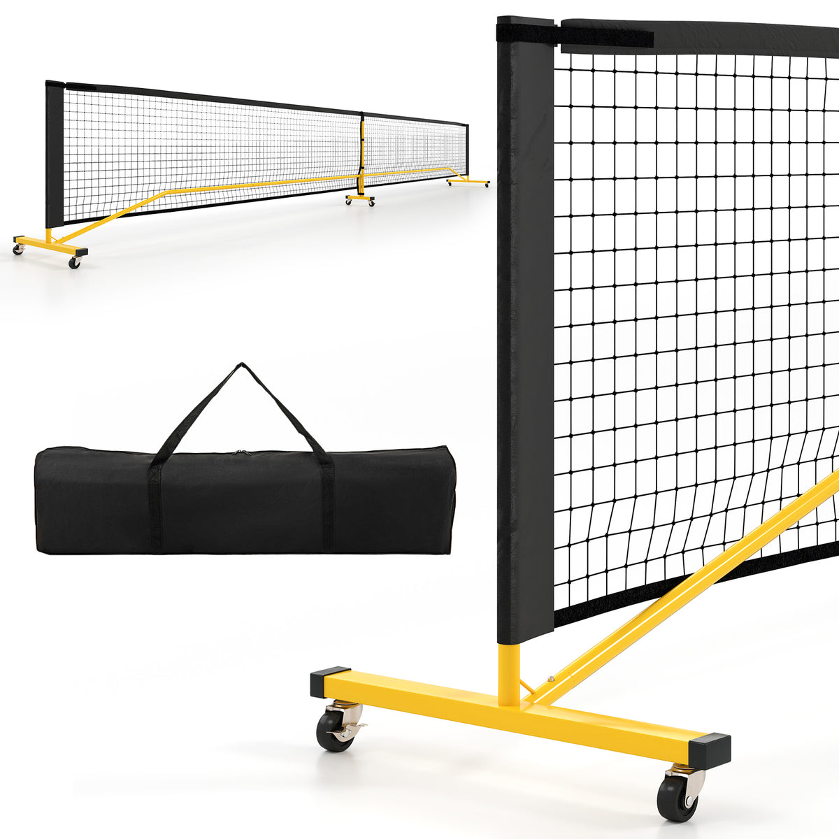 Portable Pickleball Net, 6.75m Regulation Size Pickle Ball Net System