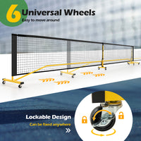 Portable Pickleball Net, 6.75m Regulation Size Pickle Ball Net System