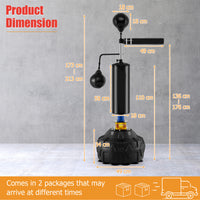 Boxing Speed Trainer, Freestanding 360°Spinning Bar w/ Dual Boxing Speed Balls