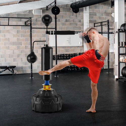 Boxing Speed Trainer, Freestanding 360°Spinning Bar w/ Dual Boxing Speed Balls