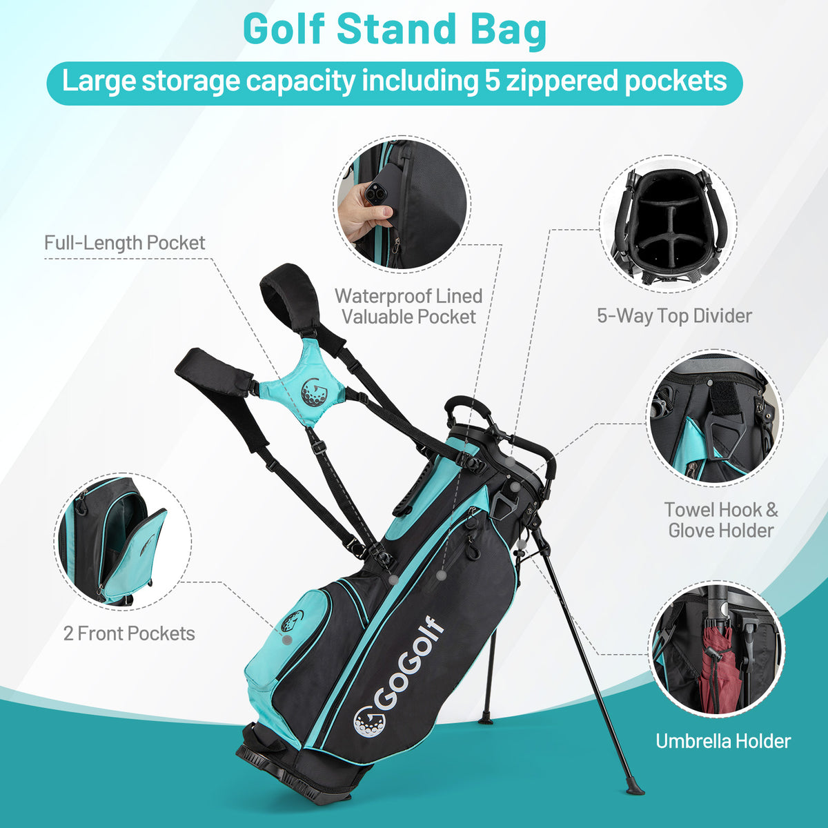 15-Club Package for Women with 460cc #1 Driver, #3 Fairway Wood, Hybrid, Irons (#5#6#7#8#9#P #S) and Putter