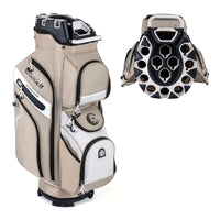 Golf Cart Bag, Molded Lock Top Golf Bag w/14-Way Dividers