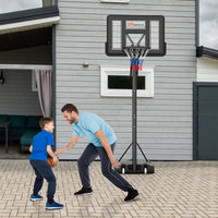 Basketball Hoop Stand 8-10FT/2.45-3.05m（Floor to Ring）Height Adjustable Basketball Hoop System w/ 44" Backboard