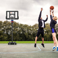 Basketball Hoop Stand 8-10FT/2.45-3.05m（Floor to Ring）Height Adjustable Basketball Hoop System w/ 44" Backboard