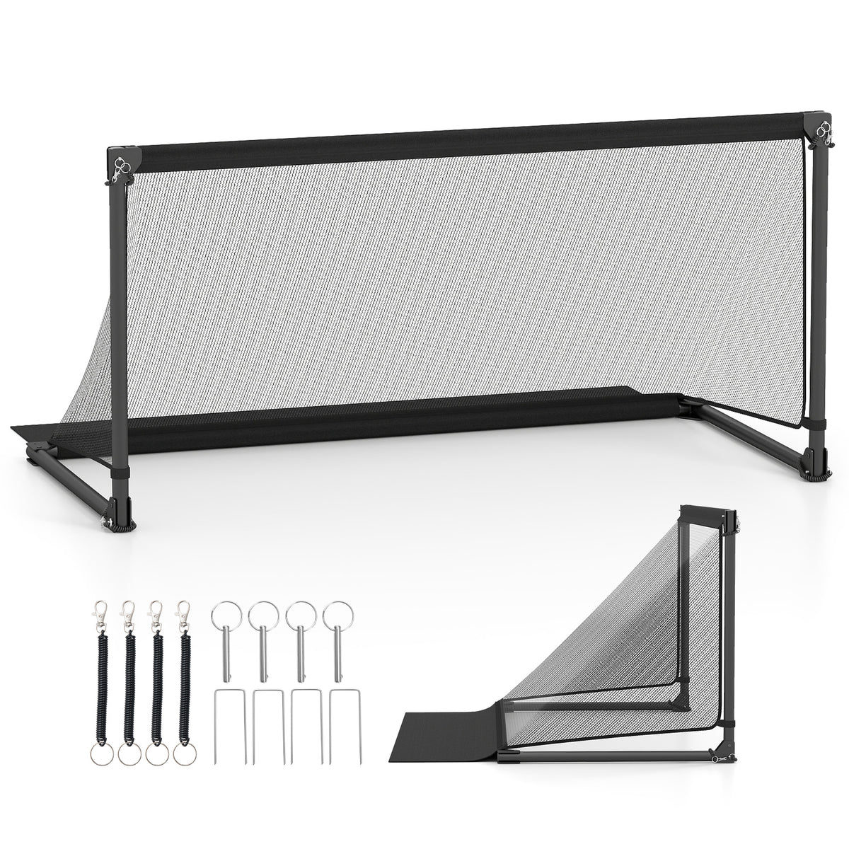 Soccer Goal, Portable POP Up Toddler Soccer Net w/Metal Frame